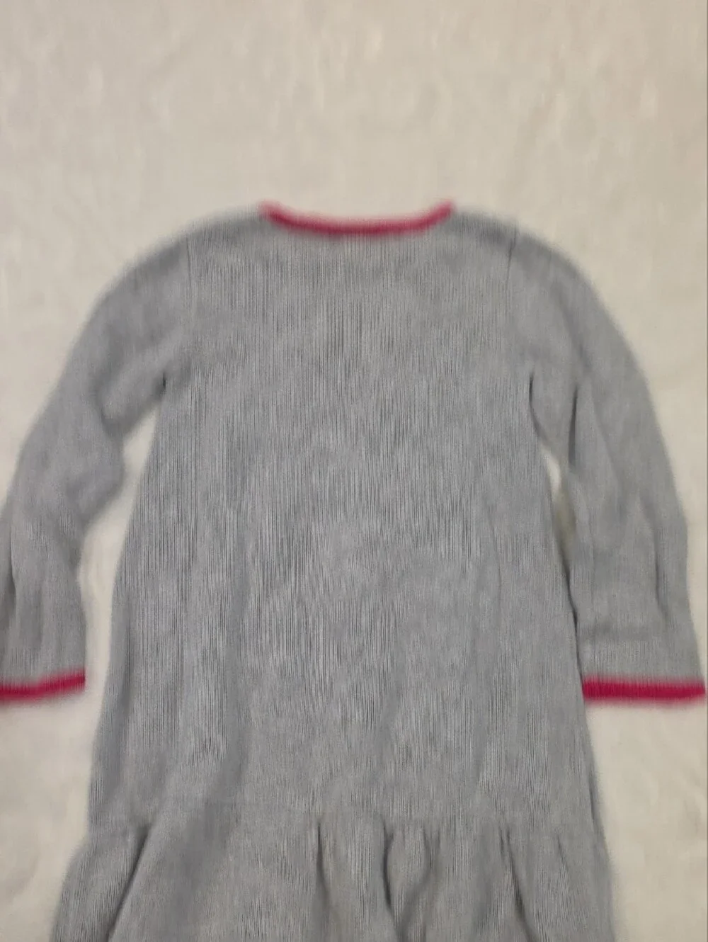 Gymboree Gray Knit Dress with Pink and Orange Bird Appliqué